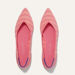 NIB Rothy's Macaroon Stripe The Point - Size 7.5